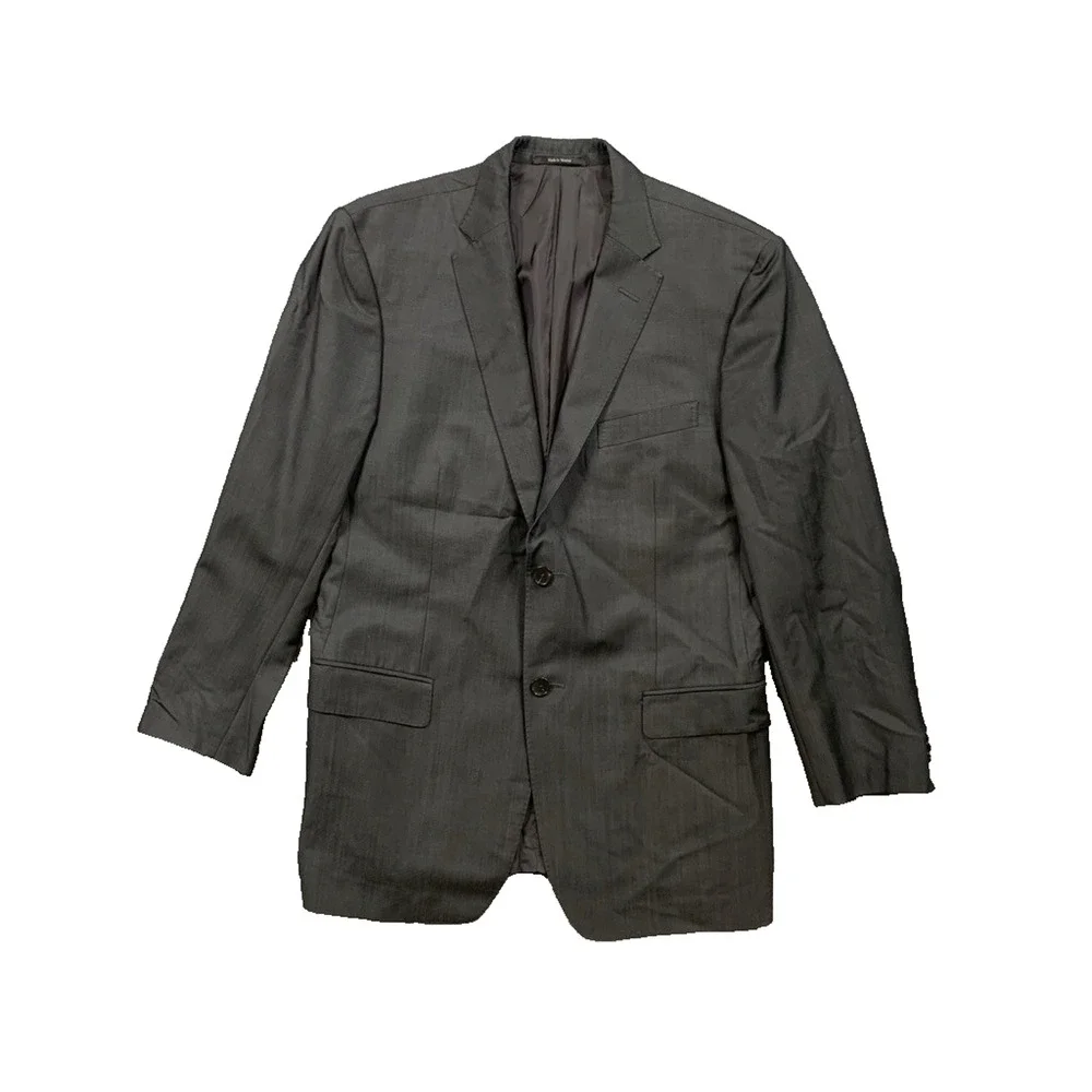 Z by Zegna Blazer Mens 40 Graphite Grey Wool Mohair Blend Modern Business Jacket